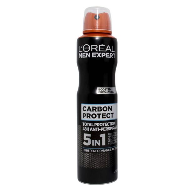 اسپری ضد تعریق لورال کربن پروتکت Loreal Carbon Protect 5 IN 1 Anti Perspirant Spray