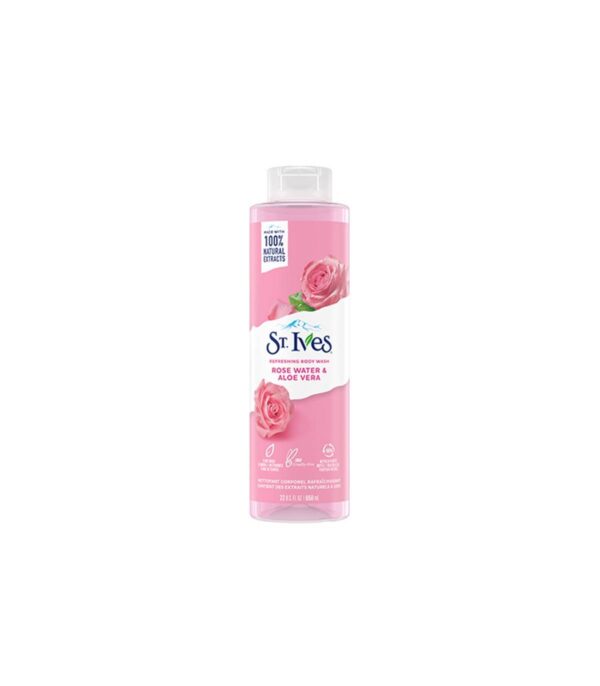 شامپو بدن گل رز و آلوئه ورای سینت ایوز St Ives Rose Water Aloe حجم 650 میلی لیتر