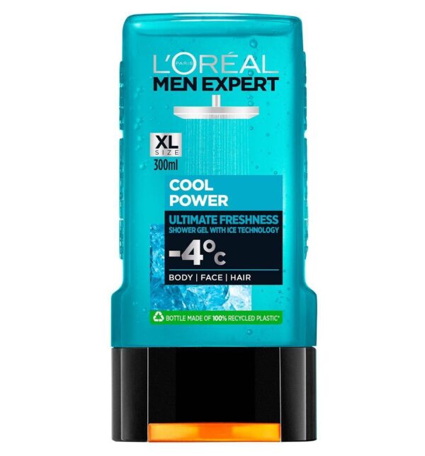 شامپو سر و بدن لورال Loreal مدل cool power حجم 300 میل