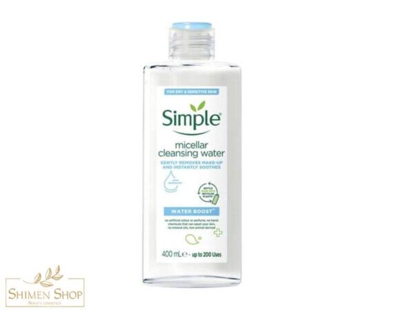 میسلار واتر پاک کننده آرایش آبرسان سیمپل Simple Micellar Water Boost حجم 400 میل