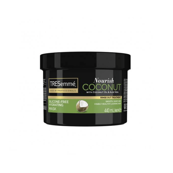 ماسک مو ترزمه TRESEMME روغن نارگیل و آلوئه ورا مدل NOURISH COCONUT HYDRATING حجم 440 میل