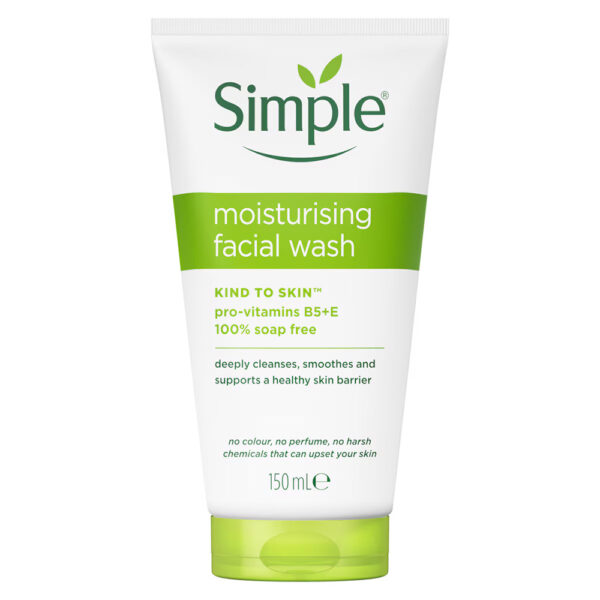 ژل شستشو صورت پوست حساس Moisturising Facial Wash سیمپل حجم 150 میل
