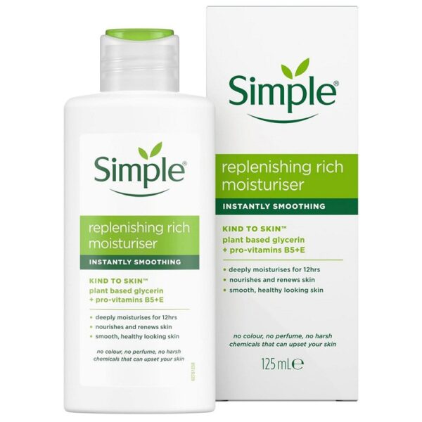 کرم مرطوب کننده و آبرسان Replenishing Rich سیمپل Simple حجم 125 میل
