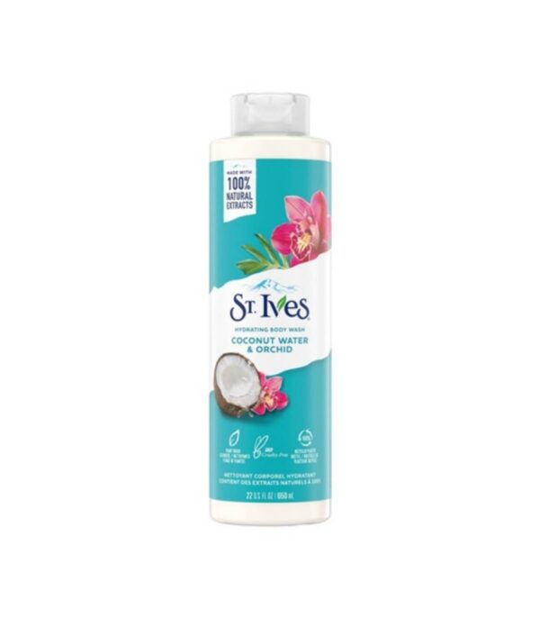 شامپو بدن آب نارگیل و گل ارکیده سینت ایوز St Ives Coconut Water حجم 650 میلی لیتر