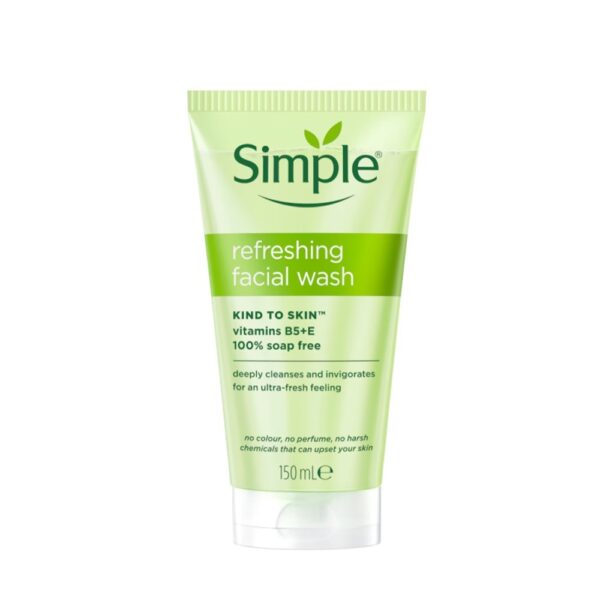 ژل شستشو صورت شاداب کننده و طراوت بخش سیمپل Simple Kind To Skin Refreshing حجم 150 میل