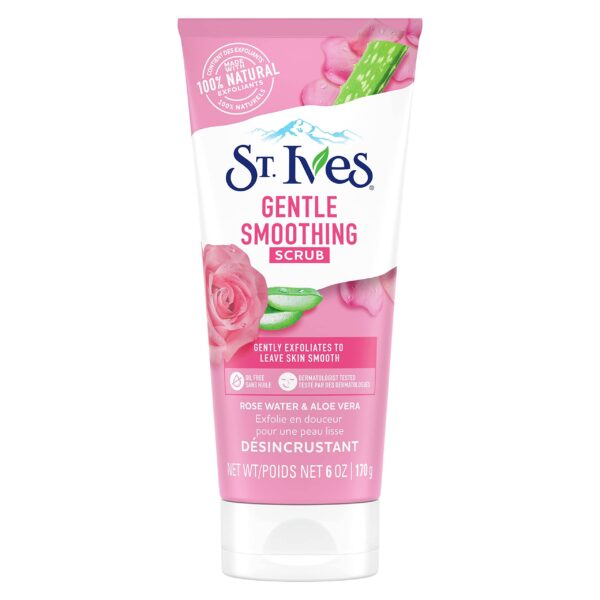 اسکراب گل رز و آلوئه ورا سینت ایوز St. Ives gentle smoothing حجم 170 گرم