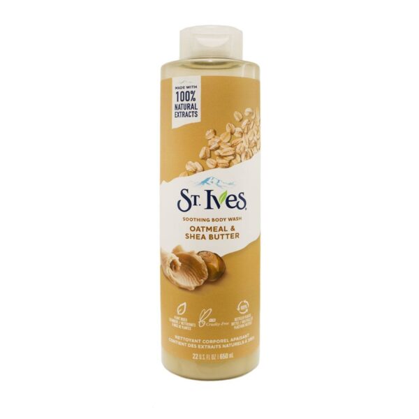 شامپو بدن جو دوسر و شی باتر سینت ایوز St Ives مدل Oatmeal Shea Butter حجم 650 میل