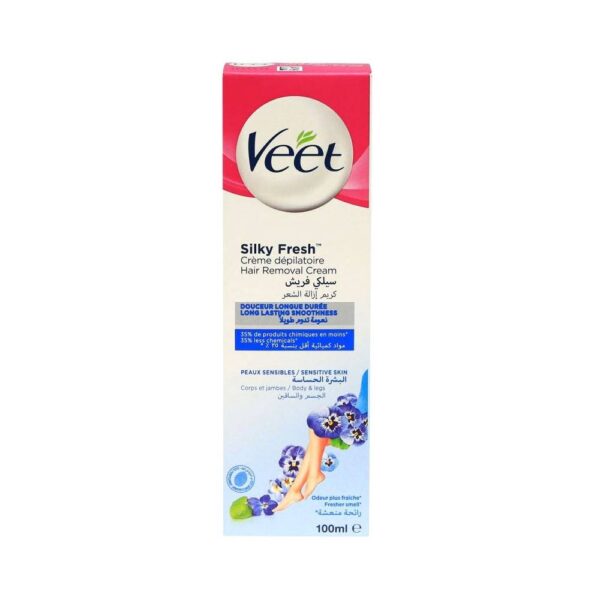 کرم موبر بدن پوست های حساس ویت Veet Silky Fresh حجم 100 میلی لیتر