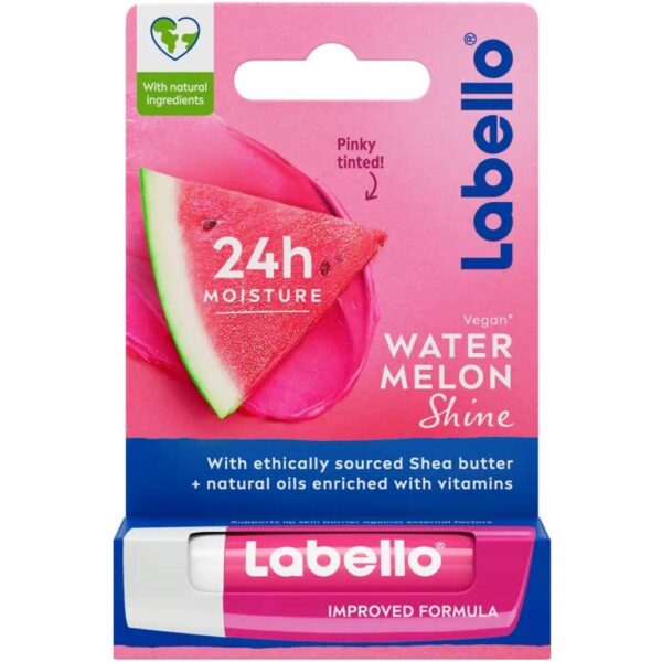 بالم مرطوب کننده لب لابلو طعم هندوانه Labello Watermelon Shine حجم 5.5 میلی لیتر