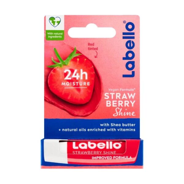 بالم مرطوب کننده لب لابلو طعم توت فرنگی Labello Strawberry Shine حجم 5.5 میلی لیتر طرح جدید