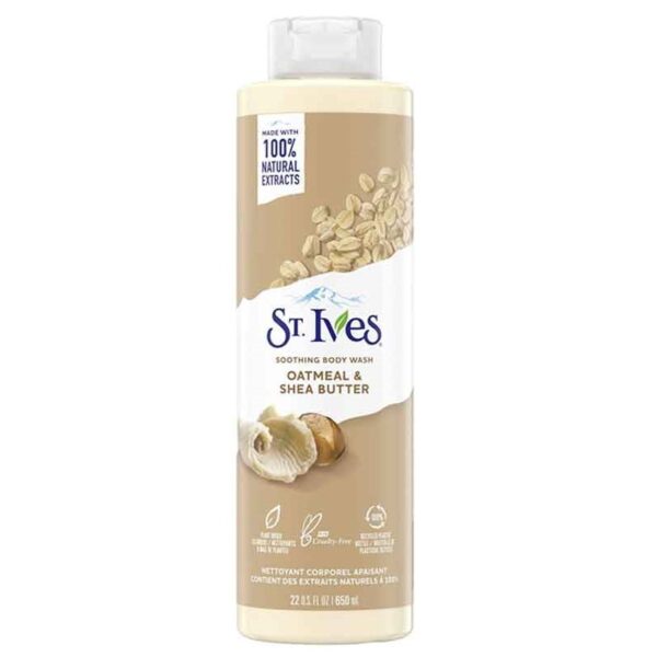 شامپو بدن سینت ایوز مدل جو دوسر و شی باتر (St. Ives Oatmeal & Shea Butter) حجم ۶۵۰ میلی‌لیتر