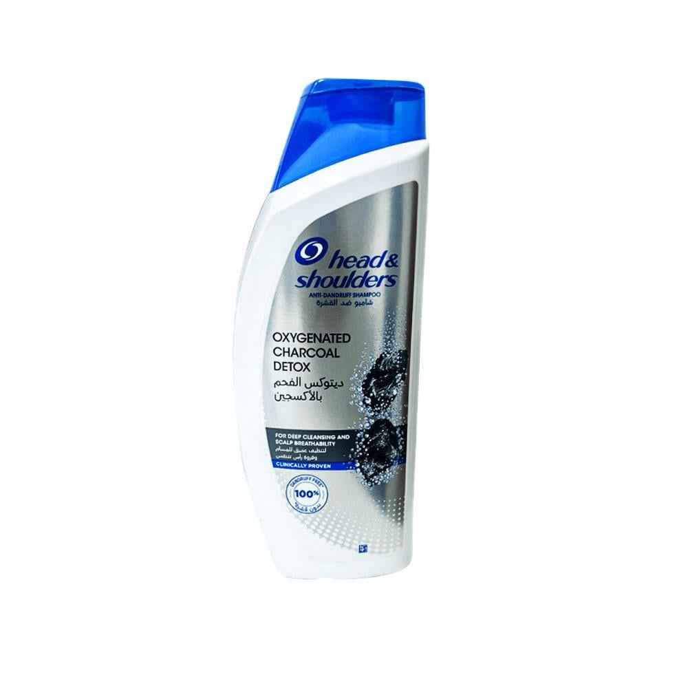 شامپو ضدشوره و اکسیژنرسان هد اند شولدرز مدل Charcoal Oxygenated Detox حجم 400 میلیلیتر