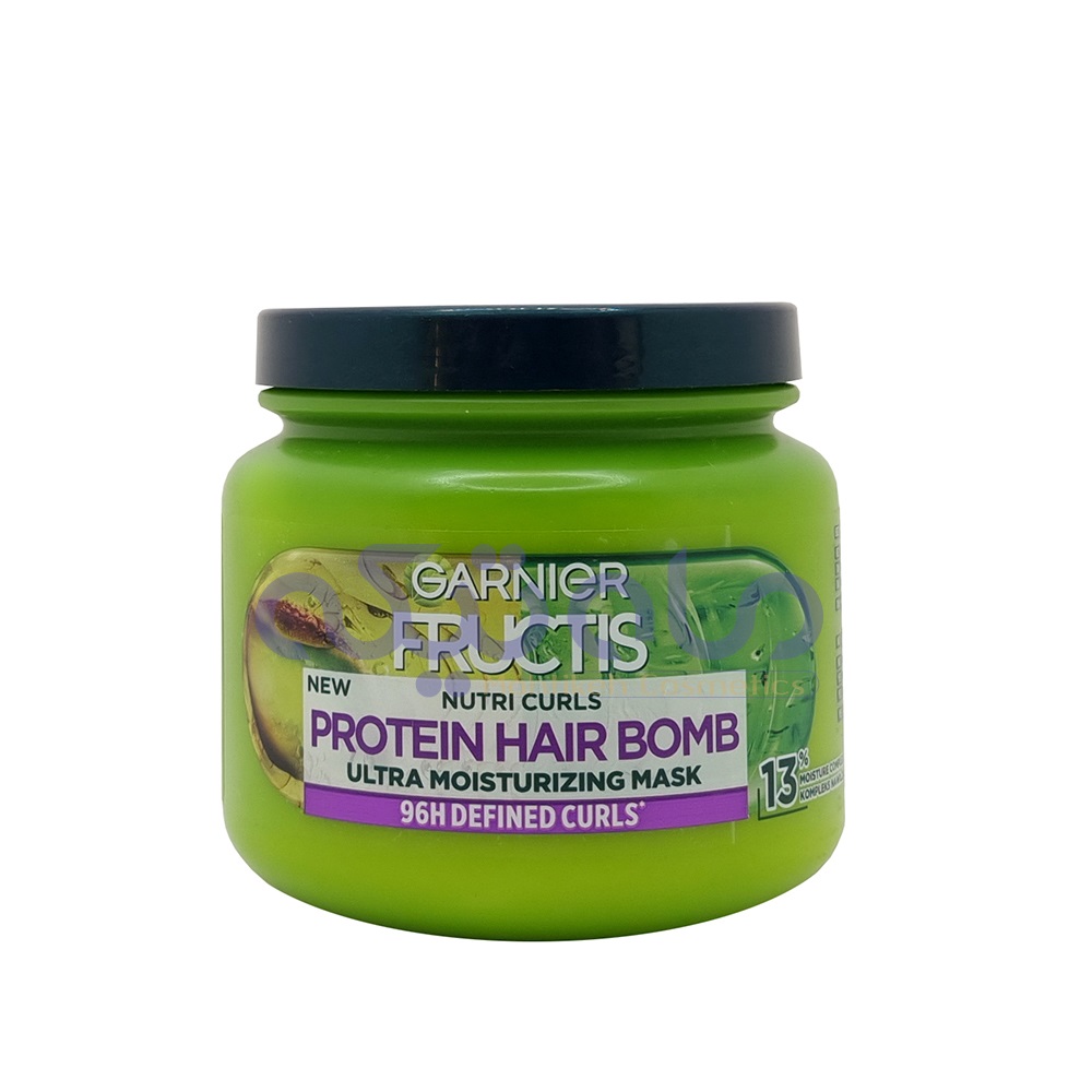 ماسک مو گارنیر آبرسان عمیق موهای فر Protein Hair Bomb حجم 320 میل