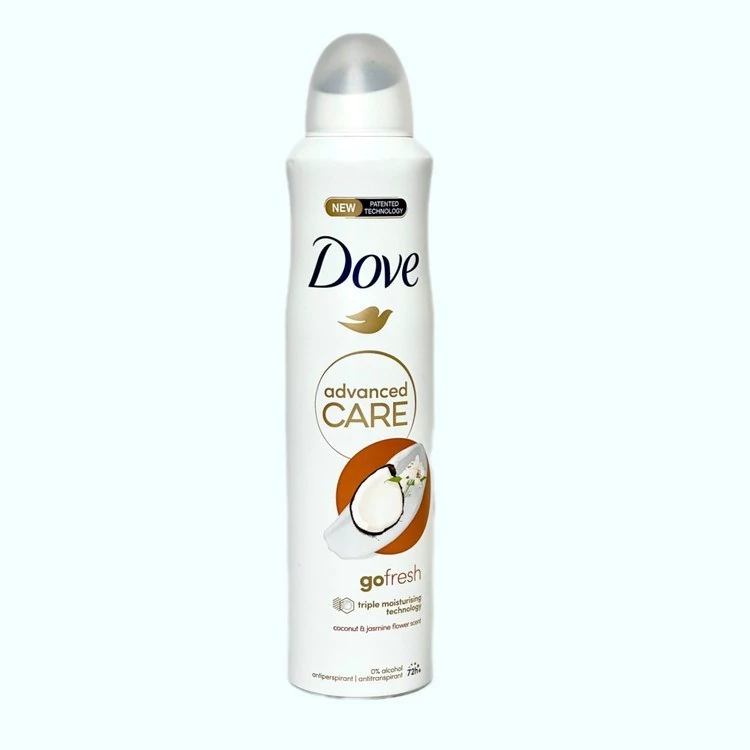 اسپری ضد تعریق زنانه داو رایحه نارگیل و گل یاس انگلیس 250 میلیلیتر | Dove Coconut & Jasmine